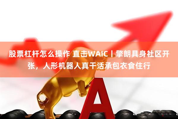 股票杠杆怎么操作 直击WAIC丨擎朗具身社区开张,人形机器人真干活承包衣食住行